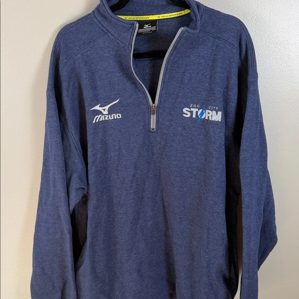Mizuno Navy Blue Quarter-Zip Zoo City Storm Pullover
